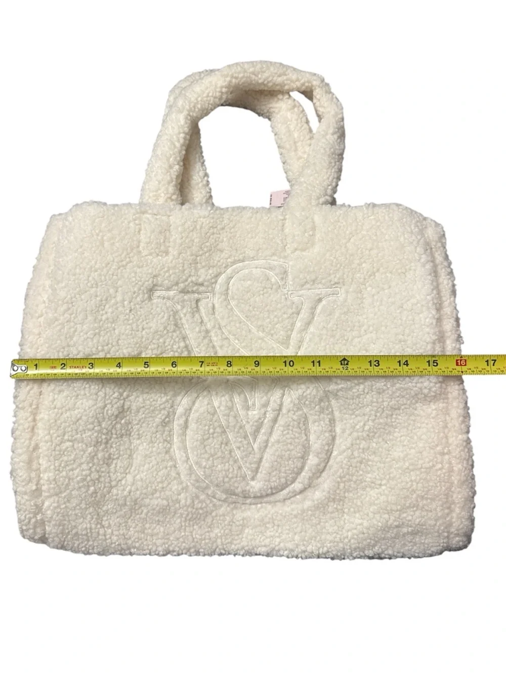 Victoria's Secret White Tote with Embossed VS Logo